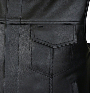 Chaleco de cuero de vaca genuino hecho a mano para hombre, nuevo diseño de invierno con características transpirables cómodas personalizables, venta al por mayor - Product Image 5