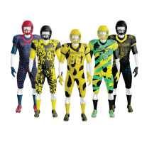 Uniformes de Fútbol Americano Personalizados OEM de Malla Reversible de Spandex/Poliéster, Camisetas Sublimadas de Manga Corta para Jóvenes y Tallas Grandes
