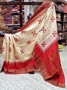 Saree de seda Tussar Kanchi pintado a mano hermoso - Product Image 5