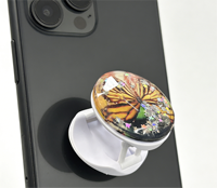 Support de téléphone portable rétractable et pliable monocolore avec anneau adhésif et bande 3M – Accessoires pour téléphones mobiles