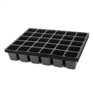 Wholesale Black Plastic PET Nursery Seedling Tray Indian Manufacture Seeding Garden Starter Pot Tray <b>Plant</b> <b>Propagation</b> Drainage - Product Image 1