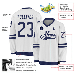 เสื้อฮ็อกกี้สีขาว2025เสื้อพิมพ์ลาย3D เสื้อกีฬาฮอกกี้น้ำแข็งสำหรับเยาวชนชายเสื้อฝึกซ้อมเสื้อเจอร์ซีย์ระบายอากาศ - Product Image 3