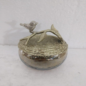 Cuenco de dátiles de lujo para el hogar, Hotel, restaurante, diseño de hoja de loto, frutas secas, dátiles, vajilla, mesa, cuenco de Metal de Color dorado para servir - Product Image 3