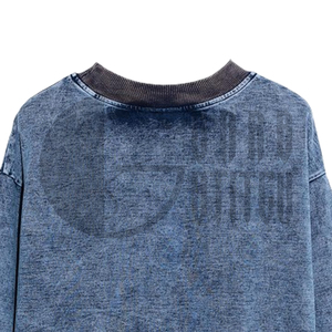 Sudadera Extra Grande con Lavado Vintage Personalizado, Cuello Redondo, Estilo Streetwear Unisex - Product Image 5