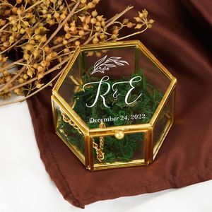Boîte en verre décorative en métal de qualité supérieure pour organisateur de décoration intérieure cadeau de mariage et présentoir de table élégant avec un design unique - Product Image 3