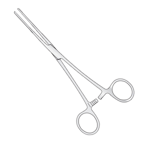 Rampley Esponja Holding Forceps Caja de juntas, rectas, dentadas mordazas 178mm Acero inoxidable quirúrgico Fabricación en Pakistán - Product Image 1