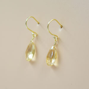 Magnifique Vintage Naturel Citrine Gemstone Drop Dangle Boucles D'oreilles En Argent Sterling Lunette Bijoux Fabriqué BIJOUX FABRICANT - Product Image 3