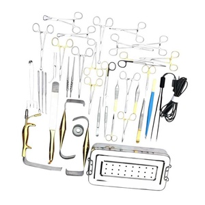 Juego de 38 Instrumentos para Cirugía de Senos, Kit de Herramientas Quirúrgicas Manuales, Instrumentos para Procedimientos de Aumento con Estuche Metálico - Product Image 1