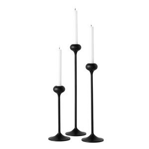Set Of 3 Modern Black Metal Candle Holders Elegant Aluminium Candlestick Holders For <b>Table</b> <b>Matte</b> Finish Candle Stand Home Decor - Product Image 1