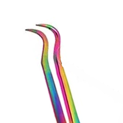 Wholesale High Quality Durable Custom Logo Stainless Steel <b>Eyelash</b> Tweezers with Smooth Round Tip for <b>Eyelash</b> Extension <b>Reusable</b> - Product Image 3