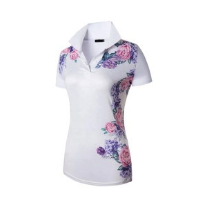 Camiseta Polo de Manga Corta Personalizada para Mujer, Verano 2023, Impresión por Sublimación, Cuello con Botones, Informal, Suéter con Solapa Económico - Product Image 2