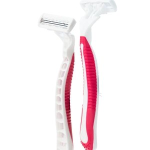 มีดโกนหนวดแบบใช้แล้วทิ้ง2สีมีด้ามจับยางสำหรับโกนหนวดและบิกินี่ - Product Image 1