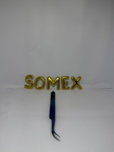 New <b>Eyelash</b> <b>Tweezers</b> High Quality With Custom Logo <b>Eyelash</b> <b>Tweezers</b> Blue Grip - Product Image 4