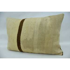 Premium Beige Kantha Patchwork Wool <b>Pillow</b> 16x24 Inch Luxury Vintage Woven Pattern Portable Bedding Fluffy Ring Square Features - Product Image 3