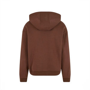 100% coton Boxy sweat à capuche court de haute qualité épais goutte épaule à capuche personnalisé plaine recadrée sweats à capuche pour hommes - Product Image 4