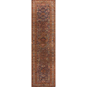 Tapis en laine noué à la main Aalam Blue Paem-1363 avec motif médaillon pour usage domestique - Product Image 1