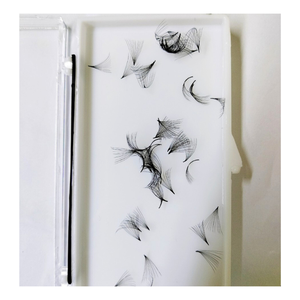 Extensiones de Pestañas Individuales Pre-fabricadas 12D Personalizadas Vietnam Easy Mix Gruesas 15mm Cachemira en Bandeja CC Nhu Y Eyelash NY12D - Product Image 4