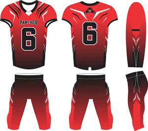 Maillots de football américains vierges personnalisés avec logo imprimé, manches courtes, anti-UV, uniformes de football - Product Image 4