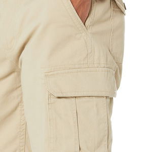 กางเกงขาสั้นผ้าคอตตอนสำหรับผู้ชายเอวปรับได้มีกระเป๋าหลายช่องระบายอากาศได้ดีสวมใส่สบาย - Product Image 4