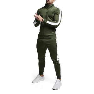 Chándales para hombre Conjunto de 2 piezas Trajes de jogging casuales Conjuntos de Jogger de manga larga Camisa y pantalones de chándal Trajes de chándal atléticos - Product Image 4