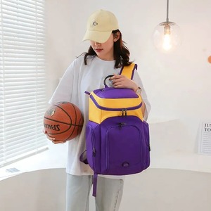 Sac à dos unisexe personnalisé pour équipement de sport pour jeunes Grand sac à dos d'entraînement pour basket-ball Volley-ball Football Football Polyester à fermeture éclair - Product Image 2