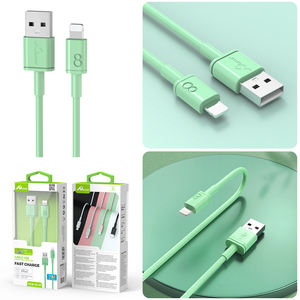 Câble de données USB 2M 3A pour iPhone HCB-03-IP câble de téléphone portable de couleur verte - Product Image 1