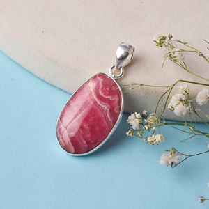 Colgante de Plata de Ley 925 con piedras preciosas de Rodocrosita natural - Product Image 5