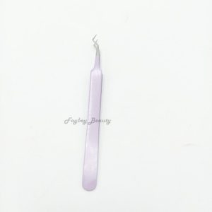 แหนบต่อขนตาโค้งทำจากสแตนเลสปลายไฟเบอร์สีตามสั่งจากผู้ผลิตโดยตรง - Product Image 1