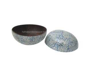 Juego de cuencos de cáscara de coco hechos a mano ecológicos, vajilla vegana Natural con cuchara de madera para batidos y ensaladas - Product Image 5