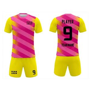 Custom <b>Football</b> Soccer Uniform Red and <b>White</b> With Black Green Thailand Soccer Jerseys - Product Image 6