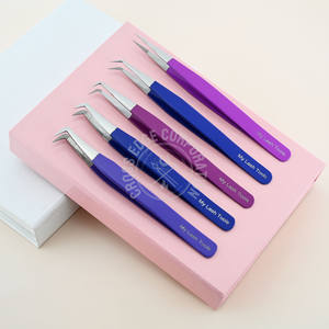 Wholesale Stainless Steel Eyelash Extension Tweezer Fiber Tip Straight Isolation Fine X Boot Volume Nano Grip Nonslip - Product Image 1