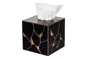 กล่องใส่กระดาษทิชชูและที่ใส่กระดาษเช็ดปากไม้หลากสี งานฝีมือเรซิ่น ของตกแต่งบนโต๊ะลายดอกไม้ สำหรับโรงแรม ราคาประหยัด - Product Image 3