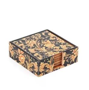 Top Tendance De Luxe En Bois Naturel Dessous De Verre Feuille En Relief Home Office Table Décoratif Moderne Restaurants Tampons Vente Chaude - Product Image 5