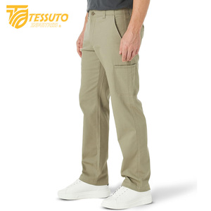 Pantalones cargo de algodón 100% de alta calidad para hombre, pantalones largos para exteriores, estilo deportivo informal táctico, liso, teñido, de lana media, bajo MOQ - Product Image 4