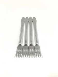 Lot de 3 fourchettes en acier inoxydable avec poignées en bois de bambou Couverts élégants pour la maison, la cuisine et les mariages d'Inde - Product Image 6