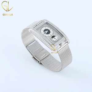 Wholesale D VVS Pass Diamond Tester Moissanite Diamond <b>Bling</b> <b>Bling</b> Rectangle Dial <b>Ladies</b> Chronograph Luxury <b>Watch</b> for Women - Product Image 5