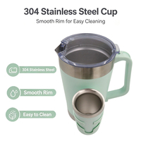 Carafe isotherme 2L avec logo personnalisé, compartiment à yerba, support latéral pour petite tasse, en acier inoxydable