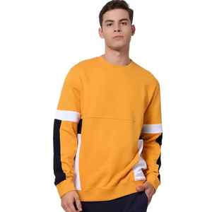 เสื้อสเวตเชิ้ตผู้ชาย คอโอ ผ้าสแปนเด็กซ์ผสมคอตตอน ทรงปกติ ตัดสี น้ำหนัก 250 กรัม เนื้อผ้านุ่ม อุ่น สไตล์ลำลอง ใส่สบายสำหรับฤดูหนาว รุ่นปี 2025 - Product Image 1