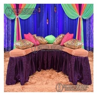 Banc en bois marocain pour la nuit de Sangeet - Shobha Jain Impex fabriqué à Delhi, Inde