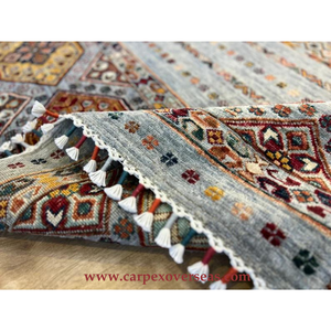 Ensemble de tapis en laine persane de luxe noués à la main abstrait pour les couloirs hôtels espaces de prière portes cuisines bureaux-lavable rembourré - Product Image 3