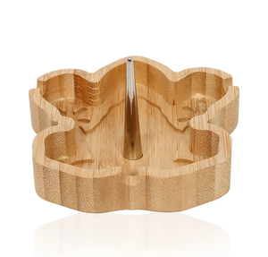 Cendrier en bois de bambou avec logo personnalisé Cendrier pour cigarettes design classique avec nouveau design - Product Image 4