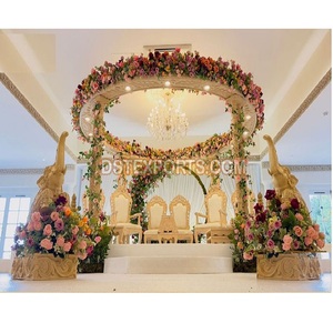 Moderno Mandapam de Madera para Bodas al Aire Libre, Último Modelo de Mandapam Indio de Doble Poste, Inspirado en la Estructura Duradera de Madera de Teca, Australia - Product Image 1