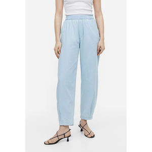 Femmes été Sports Gym Fitness Jogging survêtement pantalon Logo personnalisé sarouel dentelle décoration ample ajustement plat avant Style - Product Image 2