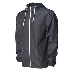 แจ็กเก็ตกันลมมีฮู้ดของผู้ชายเสื้อกันลมผ้าใบคอตั้งโลโก้ด้านหน้าระบายอากาศได้ดีเป็นมิตรกับสิ่งแวดล้อมกันน้ำสไตล์สตรีท - Product Image 4