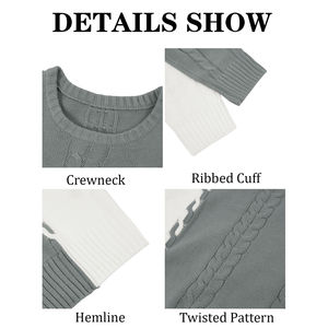 Suéter de Alta Calidad Ligero de Poliéster y Algodón para Hombre, de Secado Rápido, Transpirable, con Patrón Sólido para Otoño - Product Image 6