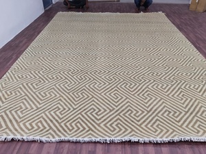 พรมปูพื้นเปอร์เซียแบบถักมือสุดหรูพรมขนสัตว์ดีไซน์เนอร์พรมทรงเรขาคณิตทรงตะวันออกสำหรับบ้านสมัยใหม่ - Product Image 3