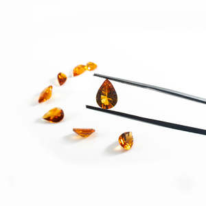 Cristal de citrine naturelle de haute qualité, pierre précieuse en vrac, taille poire, marquise, étoile, 9x11mm et 10x12mm, couleur jaune-orange, traitée thermiquement - Product Image 2