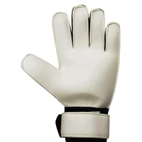 Guantes de Portero de Cuero Negros Personalizados para Niños GK, Diseño de Logotipo Personalizado de la Mejor Calidad, Transpirables, Antideslizantes, Ajustables con Gancho