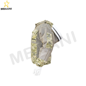 Veste d'abeille trois couches de couleur verte avec voile d'escrime fabriqué au Pakistan par MBBANI industrie du cuir. - Product Image 3
