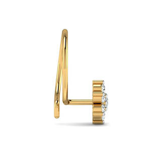 Piercing de lèvre et de nez en cristal de zircon plaqué or 14 carats pour enfants - Product Image 3